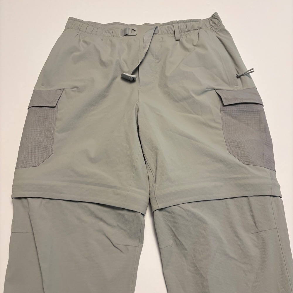 Lululemon Convertible Cargo Pants Mens L Grey Ripstop Hiking Tech LM5AKJS